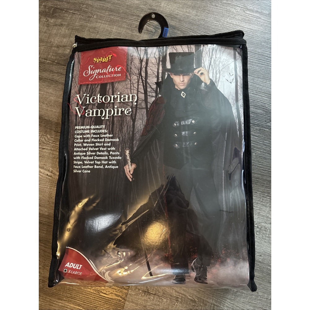 Spirit Signature Collection Victorian Vampire Halloween Costume Mens XL Premium